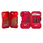 Milwaukee Black Oxide Step Drill Bit Set w/ Titanium Drill Bit Set (29-Piece)