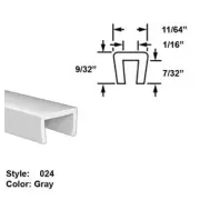 MDS-Filled Nylon Plastic U-Channel Push-On Trim, Ht. 5/16" x Wd. 1/4" - 10 ft