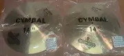 New Rhythm Bytes Sultans Series 14" Hi Hat Cymbal Polished Gold Drum Kit