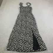 Abercrombie Dress XS Midi Floral Smocked Sweetheart Babydoll Boho Easter Peasant