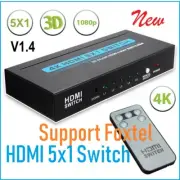 NEW* 5x1 4K HD 1080P HDMI Splitter Switch V1.4/Remote Support FOXTEL HDTV