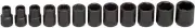 356 - 3/8Inch Drive 12 PCS Set- 6 Point Std. Metric Imp. Sockets, 8mm - 19mm