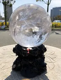 在飛比找Yahoo!奇摩拍賣優惠-光工水晶阿賽斯特萊 20cm天然白水晶球擺件11kg 梅爾卡