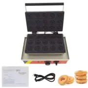 Commercial 110V 1750W Electric 15-Hole Doughnut Baking Machine Donut Maker