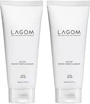 LAGOM Micro Foam Cleanser, Facial Cleanser, Makeup Remover, Cleansing, Moisturizing, Moisturizing, Removes Dirt While Protecting Skin, 5.9 fl oz (150 ml) x 2 Piece Set, Genuine Japanese Product