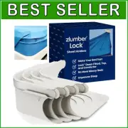 Secure Your Sheets with Heavy-Duty Straps - Fits All Sizes, White Plastic Design