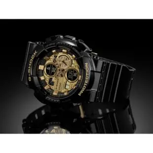 CASIO G-SHOCK GA-140GB-1A1 全新雙眼黑金雙顯錶 (黑X金)