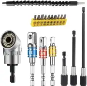 Flexible Drill Bit Extension, Includes 105° Right Angle Drill, Bendable,...