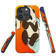 For iPhone 15 Pro Max Case, Shielding Cover, Pandas Toilet