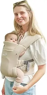 GROWNSY Newborn Carrier, Baby Carrier Newborn to Toddler, Ergonomic Baby Sling with Head Support, Cream