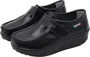 [Generic] Soft Foam Shoes Women Comfortable Shoes for Women with Soft Soles Soft Leather White Flat Bottoms Thick Soles Increased Breathability Non Tiring Feet Anti Slip Comfortable Small White All Shoes Women