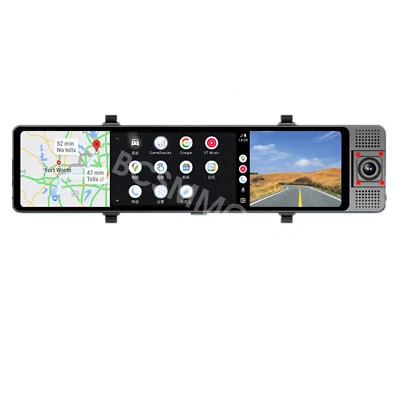 1080P HD Rearview Mirror Car DVR 3 Lens Dash Cam Camera Video Recorder ADAS/FM (for: Saab)
