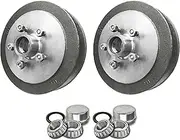 Pair Trailer 10 inch Hub Drum With SL Bearings Suit Electric Hydraulic For Ford