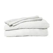 White Bamboo Bed Sheet Set - King - Premium Quality