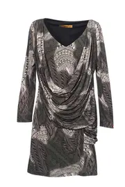 Cablelicious L/S Draped Dress--MART-M7361CA