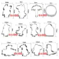 在飛比找Yahoo!奇摩拍賣優惠-女人烘焙 一家人12件組 不鏽鋼 翻糖 餅乾模 慕斯圈 慕絲