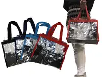 在飛比找松果購物優惠-提袋小餐袋容量台灣製提肩購物透明防水PVC簡單海灘 (2.5