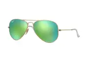 Ray Ban Sunglasses Aviator Metal RB3025 112/P9 Gold w/Green Mirror Polarize 58MM