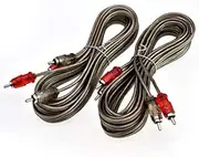 Conext Link Audio RCA Interconnect Cable Patch Male to Male OFC Spiral Braid (18FT, 2 Pack)