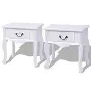 Bedside Cabinets 2 pcs MDF White vidaXL
