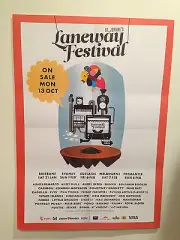ST. JEROME'S LANEWAY FESTIVAL 2015 Australian Promo Poster A2 FKA TWIGS POND NEW