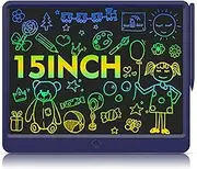 Wicue LCD Writing Tablet for Kids Drawing Board, Colorful Drawing Pads 15in Electronic Drawing Tablet, Educational Toys for 3 4 5 6 7 8 Years Old Kids Toddler