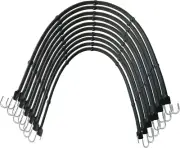 Adjustable 31" Rubber Bungee Cords with Hooks, EPDM Bungee Cord with 150% Max St
