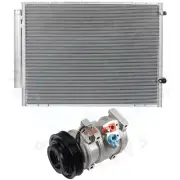 AC Condenser & AC Compressor Cooling Kit For 2004-2007 Toyota Sienna CE Mini V6