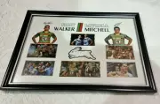 LATRELL MITCHELL & CODY WALKER *Framed Digitally Signed* SOUTH SYDNEY RABBITOHS