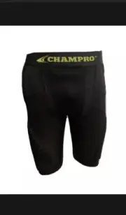 Champro Sports Adult Mens Padded Shorts Tri-Flex Dri-Gear SIZE 3X Black NWT