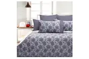Accessorize Cranbrook Lilac Quilt Cover Set Black KING