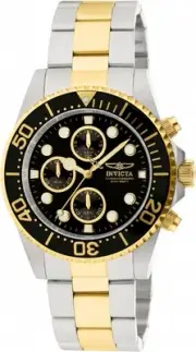 Invicta Men's 1772 Pro Diver Quartz Chronograph Black Dial Watch
