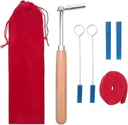 Hepzest Professional Portable Lever Jujube Piano Tuning Tuner Mute And Case Piano Tuning Lever Tools Kit Mute Hammer Diy Set Piano Part