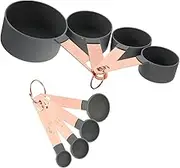 UTHCLO 8-Piece Stainless Steel Measuring Cup Spoon Set Graduated Easy to Use for Baking Cooking
