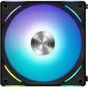 LIANLI UNI Fan AL120 V2 Connected Case Fan, Black, Single Pack, Daisy Chain Connection, Compatible with L-Connect 3, 1.1 inches (28 mm) Thick, Japanese Authorized Dealer