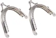 HOODANCOS 5pcs Metal Frame Purse Clips Arch Metal Purse Frame for Bag Making DIY Craft Purse Clasp Lock