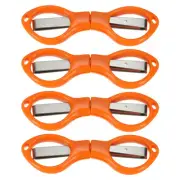 4 Pcs Folding Scissors Non-Rust Portable Mini Scissors Travel Small Shear Orange