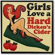 [Patch Fiend] 'Hard Dicken's Cider' Humorous Velcro PVC Patch: Custom Patches - Tactical Velcro Patch for Morale Patch Collectors, Military, Meme Lovers, Anime 3D PVC Velcro Patches Tactical