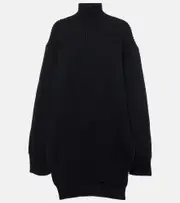 [Jil Sander] Jil Sander Ribbed-knit wool turtleneck sweater AU 8 black