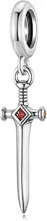 [FLORLINA] Sword Pendant Charm 925 Sterling Silver Charm Fits For Pandora Bracelet, Gift Box Packaging