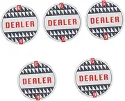 ERINGOGO 5pcs Banker Number Sign Ceramic Poker Chips Game Tokens Small Poker Chips Poker Game Chips Party Supply Gambling Game Accessory Novelty Poker Markers Game Supplies Chips Plaything