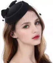 Fascinators for Women Tea Party Hats Kentucky Derby 20S 50S Pillbox Hat Birdcage
