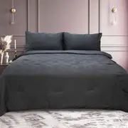Ramesses 3 Piece Jacquard Waffle Comforter Set