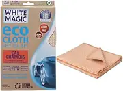 White Magic Car Chamois Eco Cloth – 60 x 40 cm, Ultra Absorbent Microfiber, Streak-Free & Scratch-Free, Quick-Drying, Reusable & Eco-Friendly – Ideal for Cars, Windows, Mirrors
