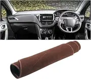 Interior Console Trim for Peugeot 2008 2013 2014 2015 2016 2017 2018 Car Dashboard Cover Dash Mat Sun Shade Non-Slip Pad Car Interior Accessories(B Brown RHD)