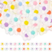 200 Pcs Plum Frosted Beads Charms for Jewelry Making Kits Clay