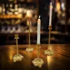 4 Pieces Candlestick Stand Metal Candle Holder for Party Anniversary Wedding