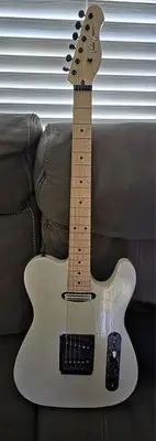 HAND MADE Voodoo Groove Tele Electric Guitar White Sand Color maple fretboard