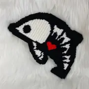 Handcrafted "Dolphie" Dolphin Skelanimal Needlework Wall Hanging