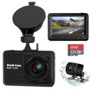 Dash Cam Front and Rear, 2.5K+1080P Dual Dash Camera for Cars with 32GB SD Ca...